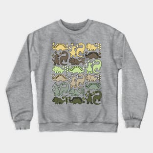 Jungle Colors Dinosaurs Crewneck Sweatshirt